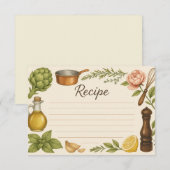 Carte de recette des accents de la Toscane (Devant / Derrière)