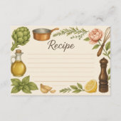 Carte de recette des accents de la Toscane (Devant)