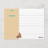 Carte de recette des ingrédients de cuisson rétro (Dos)