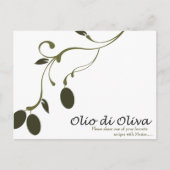 Carte de recette d'huile d'olive (Devant)