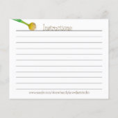 Carte de recette d'oignon du jardinier (Dos)