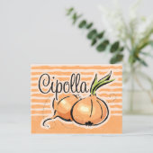 Carte de recette d'oignon italien (Debout devant)