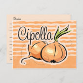 Carte de recette d'oignon italien (Devant / Derrière)