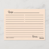 Carte de recette d'oignon italien (Dos)