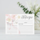 Carte de recette double face flocon de neige avec (Debout devant)