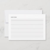 Carte de recette double face flocon de neige ruban (Dos)