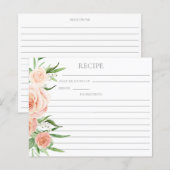 Carte de recette double face pour douche de mariée (Devant / Derrière)