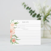 Carte de recette double face pour douche de mariée (Debout devant)