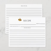 Carte de recette double face pour enterrement de v (Devant / Derrière)