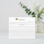 Carte de recette double face pour enterrement de v (Debout devant)