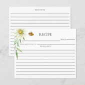 Carte de recette double face pour enterrement de v (Devant / Derrière)