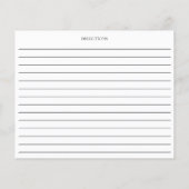 Carte de recette double face pour enterrement de v (Dos)