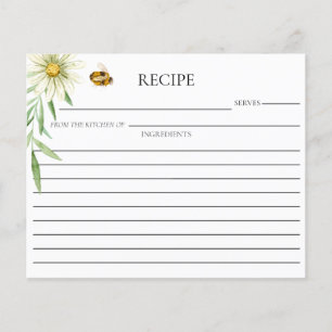 Carte de recette double face pour enterrement de v