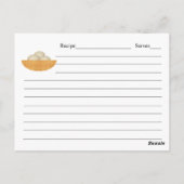 Carte de recette du coq de pays (Dos)