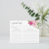 Carte de recette du jardin rose (Debout devant)