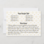 Carte de recette du livre de cuisine du mélangeur (Dos)