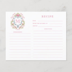 Carte de recette du Monogramme de la crête florale