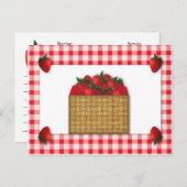 Carte de recette du panier de fraises (Devant / Derrière)