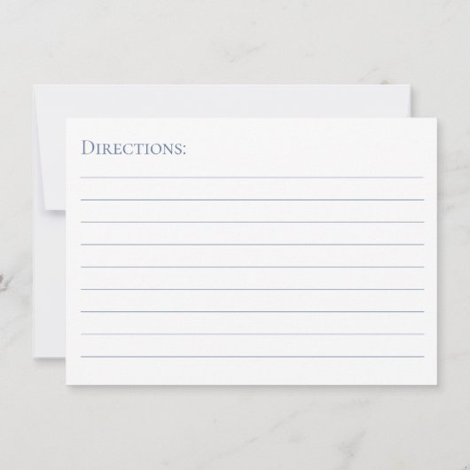 Carte de recette Dusty Blue Script (Dos)