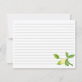 Carte de recette Elegant Lemons Fête des mariées (Dos)