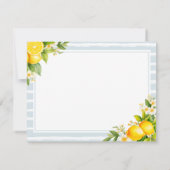 Carte de recette élégante Fête des mariées citron (Dos)