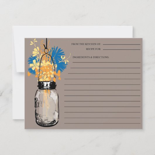 Carte de recette en pot Mason (Devant)