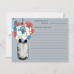Carte de recette en pot Mason