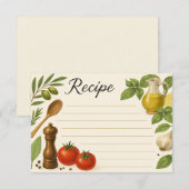 Carte de recette ensconced en Toscane (Devant / Derrière)