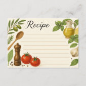 Carte de recette ensconced en Toscane (Devant)