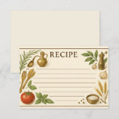 Carte de recette enveloppée de Toscane (Devant / Derrière)