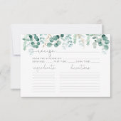 Carte de recette Eucalyptus de la douche nuptiale  (Devant)