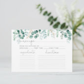 Carte de recette Eucalyptus de la douche nuptiale  (Debout devant)