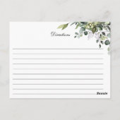 Carte de recette Eucalyptus Watercolor (Dos)