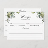 Carte de recette Eucalyptus Watercolor (Devant / Derrière)