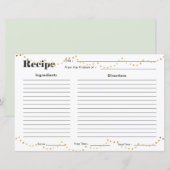 Carte de recette Faux Gold Fairy Lights (Devant / Derrière)