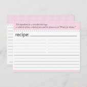 Carte de recette Fête des mariées (Devant / Derrière)