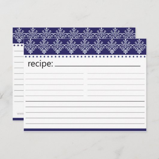 Carte de recette Fête des mariées (Devant / Derrière)