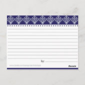 Carte de recette Fête des mariées (Dos)