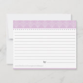 Carte de recette Fête des mariées (Dos)