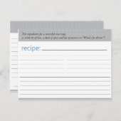 Carte de recette Fête des mariées (Devant / Derrière)