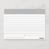 Carte de recette Fête des mariées (Dos)