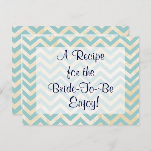 Carte de recette Fête des mariées (Devant / Derrière)