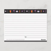 Carte de recette Fête des mariées (Dos)