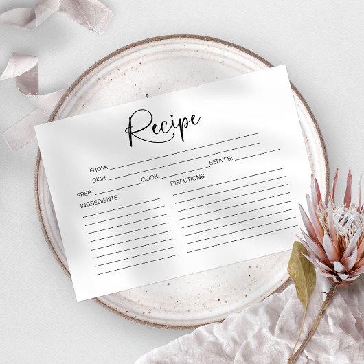 Carte de recette Fête des mariées