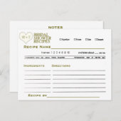 Carte de recette Fête des mariées (Devant / Derrière)