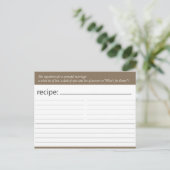 Carte de recette Fête des mariées (Debout devant)