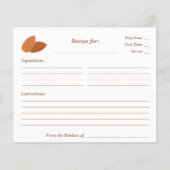 Carte de recette Fête des mariées amande (Devant)