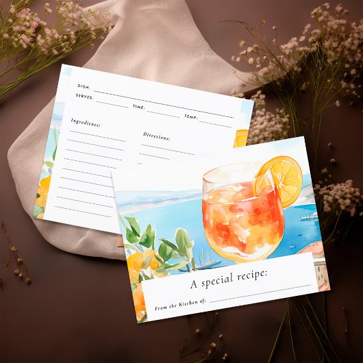 Carte de recette Fête des mariées Aperol Spritz Am