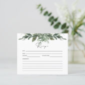 Carte de recette Fête des mariées botanique Foliag (Debout devant)