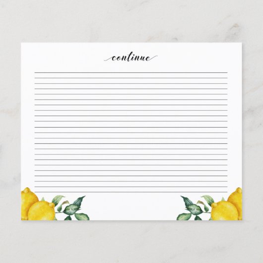 Carte de recette Fête des mariées citron (Dos)